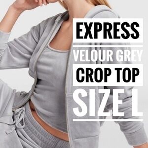 🗽Express Soft Velour Crop Top | Yoga Top | Relax Clothes | Size L
